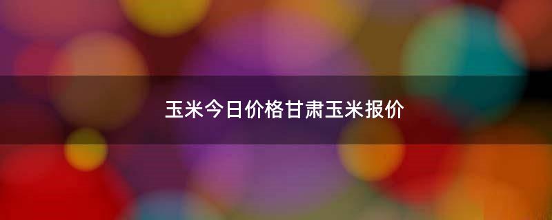 甘肅玉米種子成長與無限可能，一粒種子的成長行情分析
